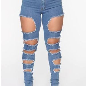 Fashion Nova Distressed Jeans